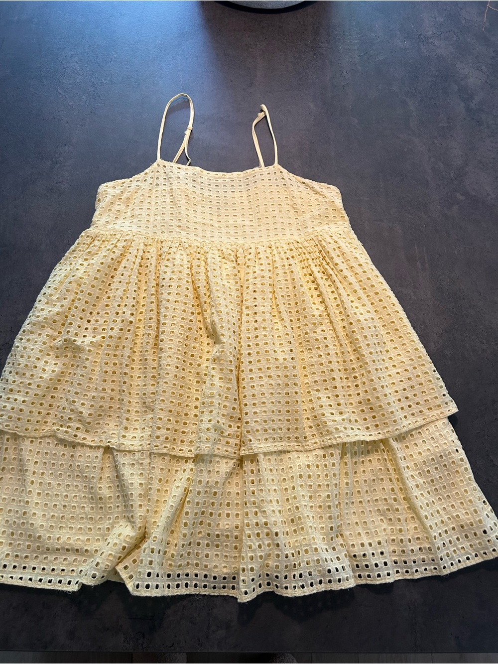 Urban Outfitters Yellow Tiered Dress